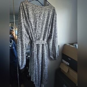 Shein Black/White leopard print dress